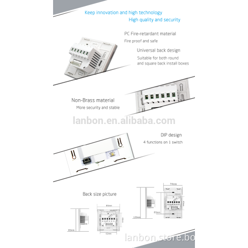 LANBON 2016 hot sale smart WIFI dip switch , 3 gang switch,high technology products .